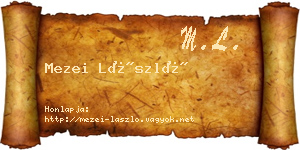 Mezei László névjegykártya