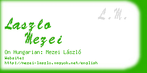 laszlo mezei business card
